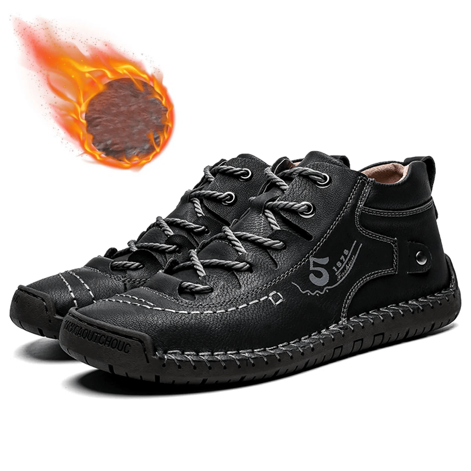 Roman High Shoes - Men Casual Leather Vintage Hand-stitching Ankle Boots