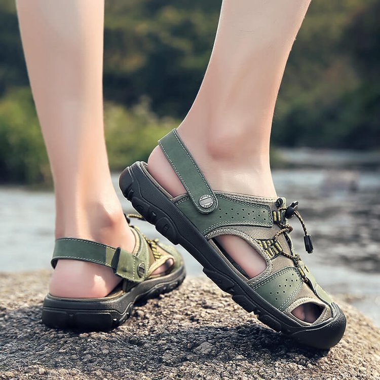 Men's Casual Sandals Leather Outdoor Water Shoe