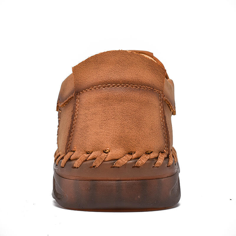 Herren leichte rutschfeste handgefertigte Schuhe orthopädische Lederschuhe