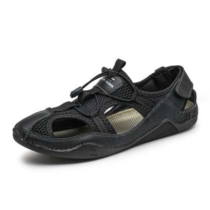 Men's Genuine Leather Non-slip Sandals - Perfect for Outdoor Walking and Hiking