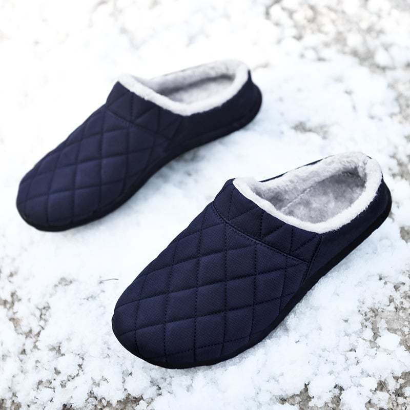 KOMFORTABLE WEICHE HALF DRAG LÄSSIGE BAUMWOLLSCHUHE AUS FLEECE FÜR HERREN