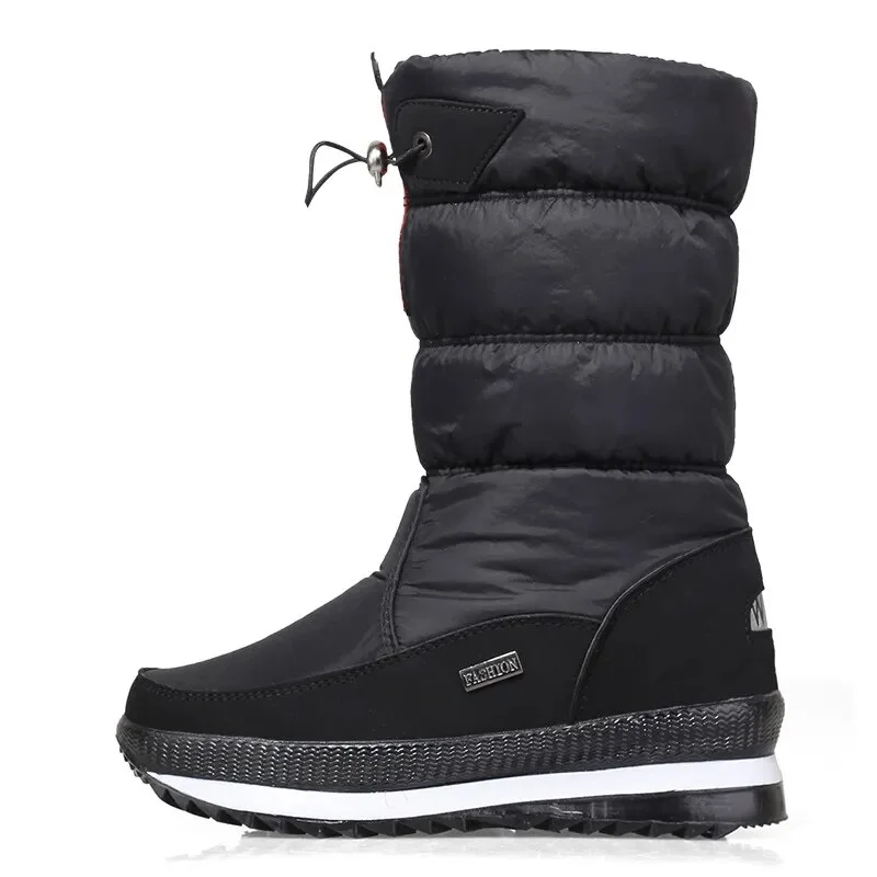 Ideales Geschenk - Hochwertiger, rutschfester und wasserdichter Schneestiefel aus Kunstfell für Damen