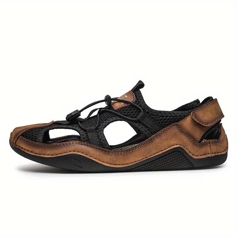 Men's Genuine Leather Non-slip Sandals - Perfect for Outdoor Walking and Hiking