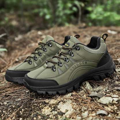 MEN'S LEATHER COMFORTABLE OUTDOOR CASUAL HIKING SHOES