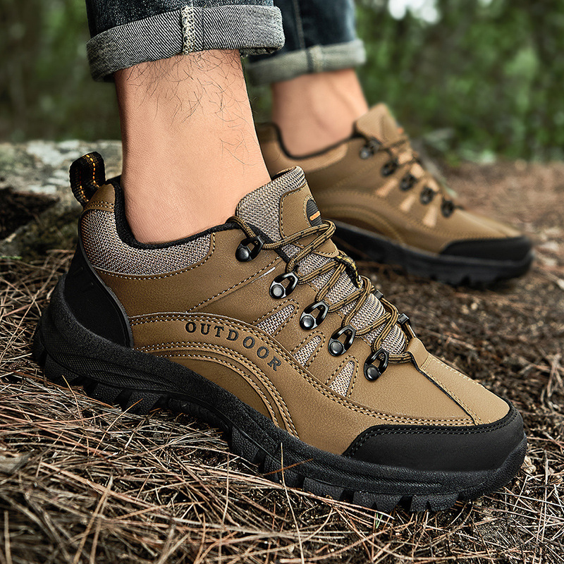 MEN'S LEATHER COMFORTABLE OUTDOOR CASUAL HIKING SHOES