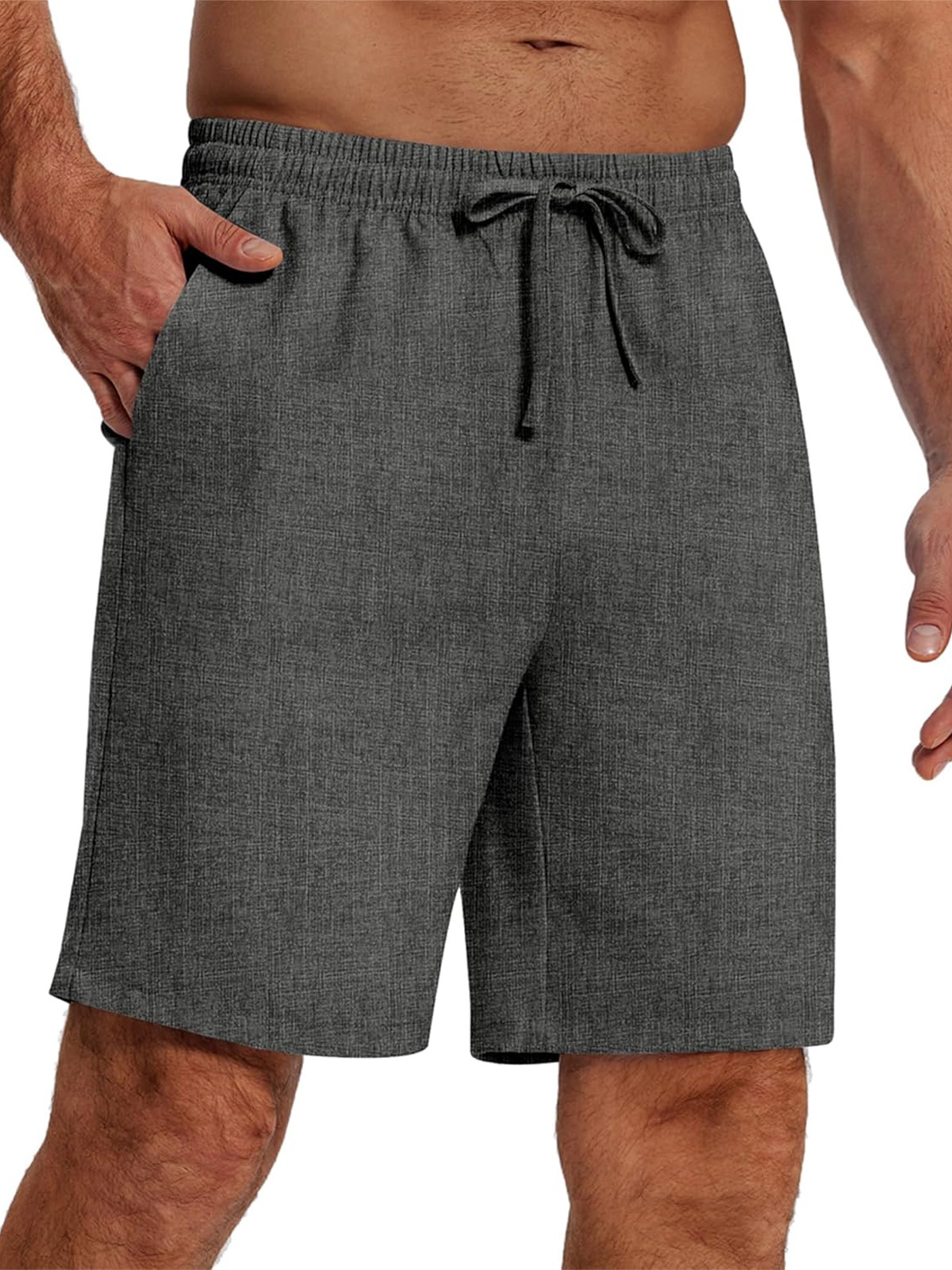🔥 ABVERKAUF 🔥Lässige Herren-Shorts mit Kordelzug in einfarbiger Optik für jeden Tag