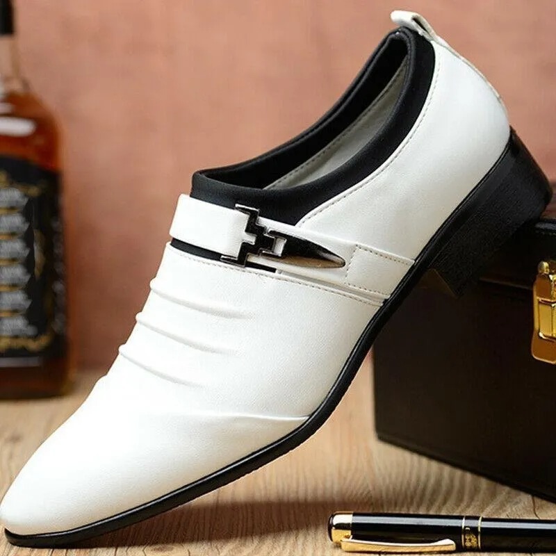 Men's Business Casual Leather Monk Shoes