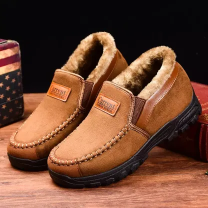 Men's Good arch support Outdoor Warm Lightweight Walking Slip On Sneakers