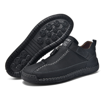 ⏰Limited Time Sale 70% OFF - Men's Premium Leather Slip-On Boots – Ideal Gift for Dad, Husband or Friend | Wide Toe, Arch Support, Waterproof, Pressure Relief, Non-Slip