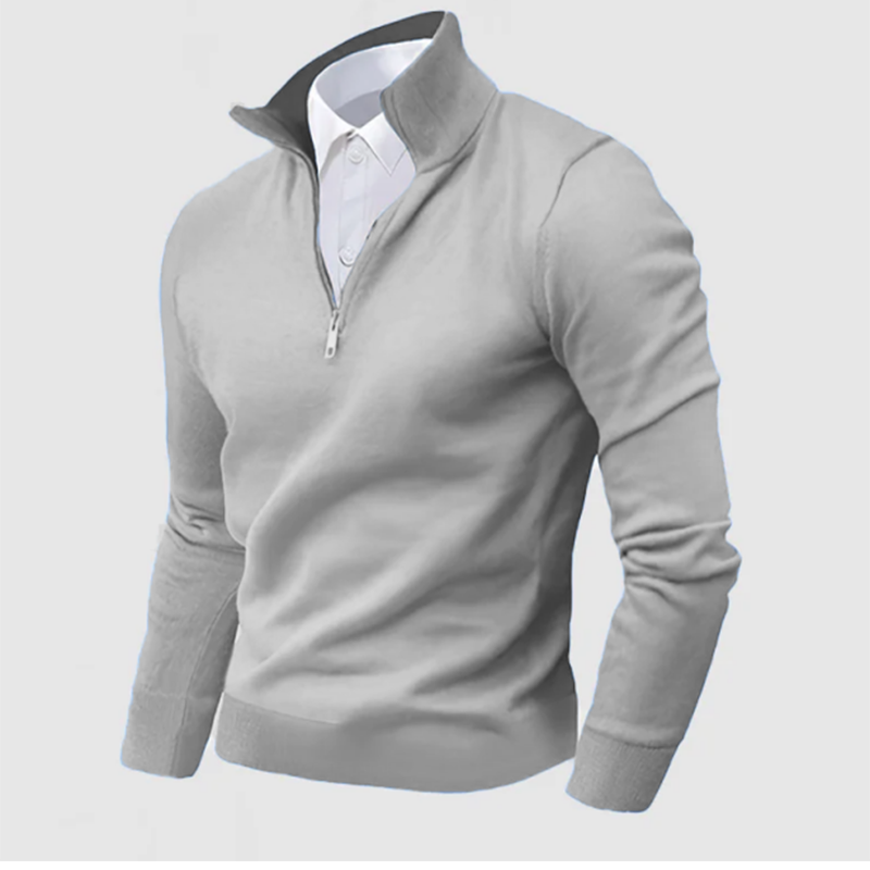 Men's Business Cashmere Outdoor Three-Quarter Zipper Sweater
