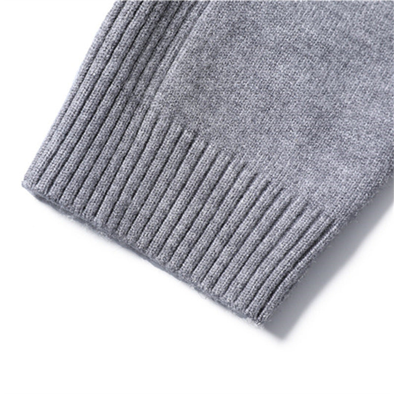 Men's Turtleneck / Mid Collar / Crew Neck Basic Cashmere Base Bottoming Sweater