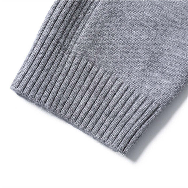 Men's Turtleneck / Mid Collar / Crew Neck Basic Cashmere Base Bottoming Sweater