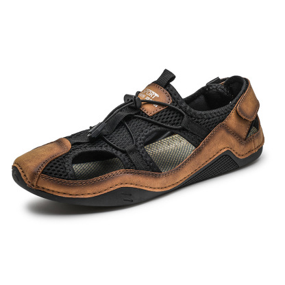 Men's Genuine Leather Non-slip Sandals - Perfect for Outdoor Walking and Hiking