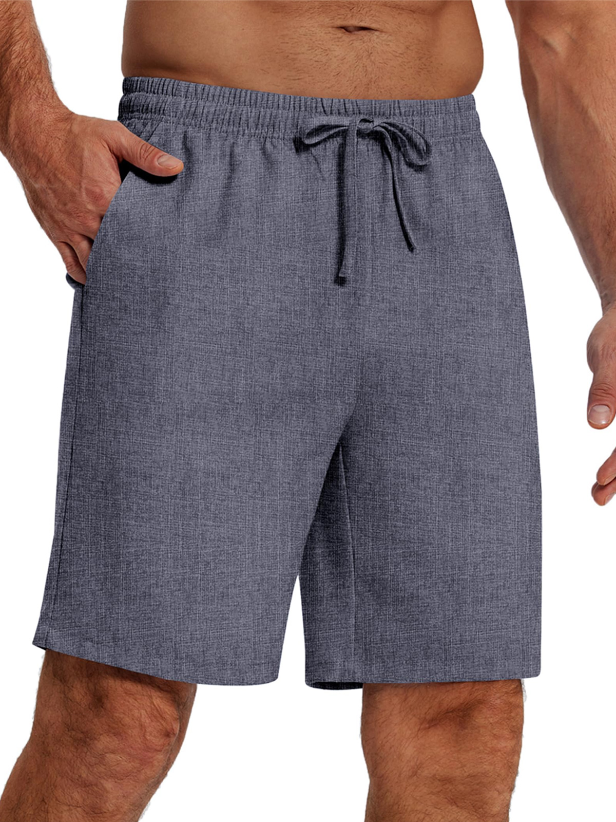 🔥 ABVERKAUF 🔥Lässige Herren-Shorts mit Kordelzug in einfarbiger Optik für jeden Tag
