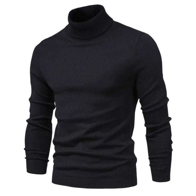 Men's Turtleneck / Mid Collar / Crew Neck Basic Cashmere Base Bottoming Sweater