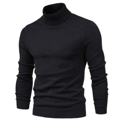 Men's Turtleneck / Mid Collar / Crew Neck Basic Cashmere Base Bottoming Sweater