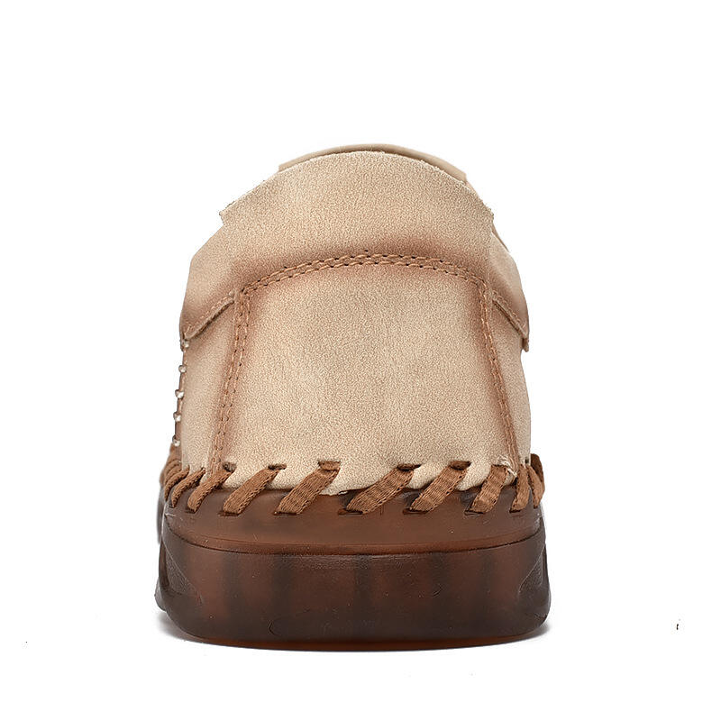 Herren leichte rutschfeste handgefertigte Schuhe orthopädische Lederschuhe