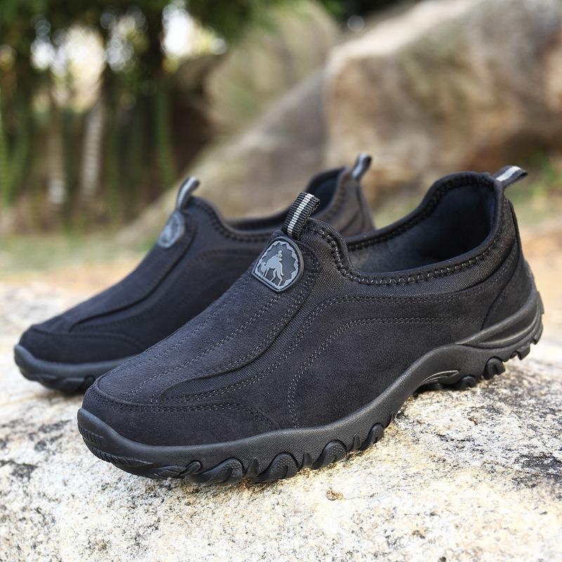 KOMFORTABLE OUTDOOR-LÄSSIGE WANDERSCHUHE AUS LEDER FÜR HERREN