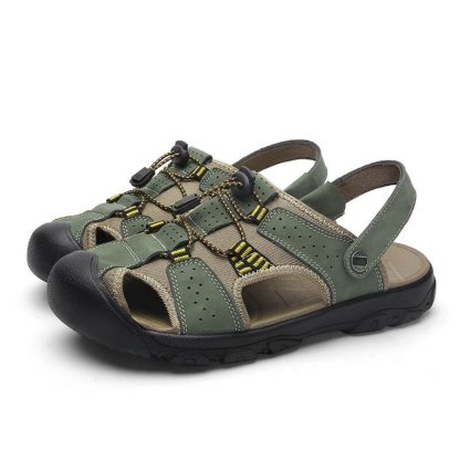 Men's Casual Sandals Leather Outdoor Water Shoe