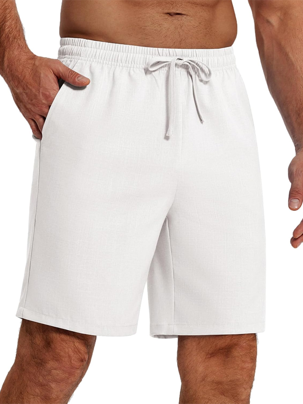 🔥 ABVERKAUF 🔥Lässige Herren-Shorts mit Kordelzug in einfarbiger Optik für jeden Tag