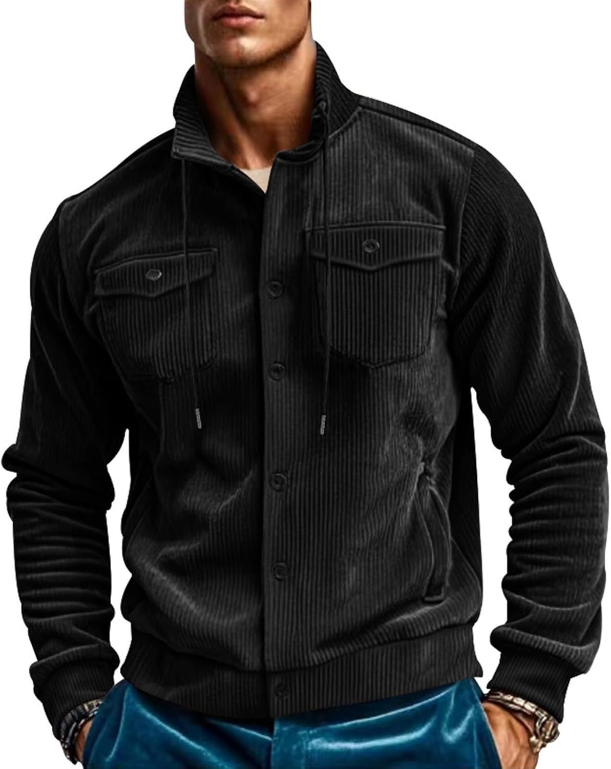 🔥HEIßER VERKAUF🔥Stilvolles Kapuzenpullover-Sweatshirt mit weichen Knöpfen für Herren im Vintage-Stil