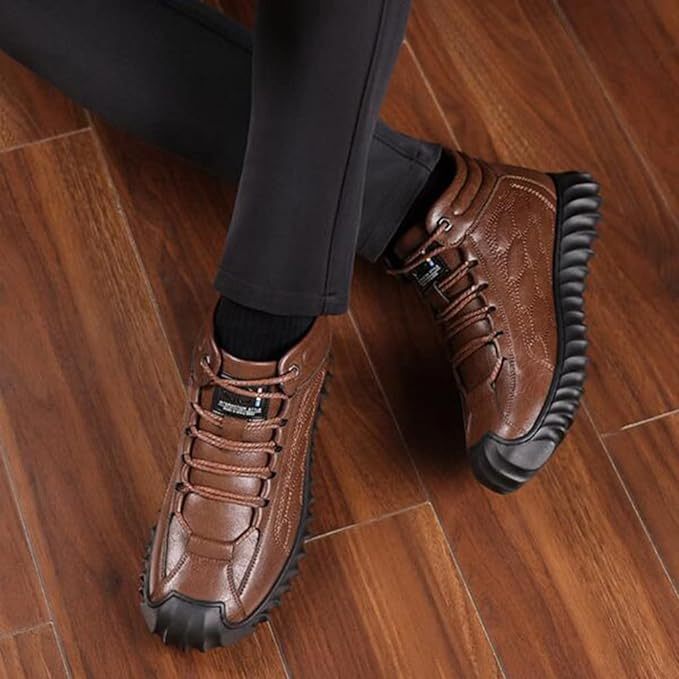 Wasserdichte, Rutschfeste Und Warme Orthopädische Ledersneaker Für Herren