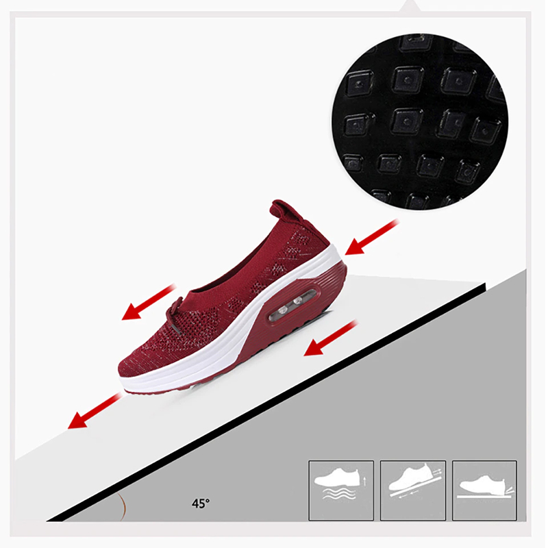 LEICHTE ORTHOPÄDISCHE SLIP-ON-LUFTKISSEN-WANDERSCHUHE FÜR DAMEN