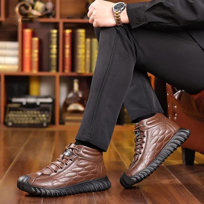 Wasserdichte, Rutschfeste Und Warme Orthopädische Ledersneaker Für Herren