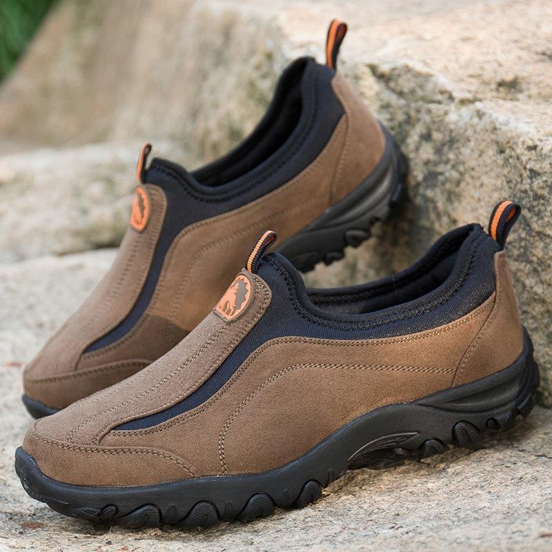 KOMFORTABLE OUTDOOR-LÄSSIGE WANDERSCHUHE AUS LEDER FÜR HERREN