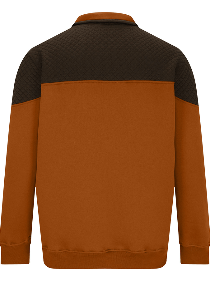 Men's Fashionable Color Block Half Zip Outdoor Casual Sweatshirt