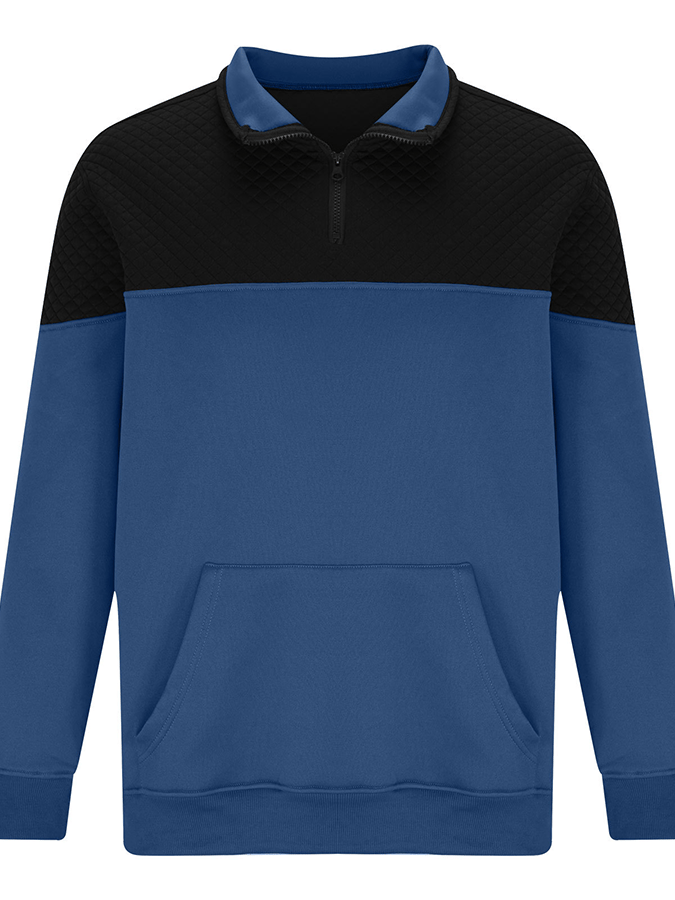 Men's Fashionable Color Block Half Zip Outdoor Casual Sweatshirt