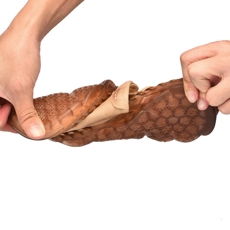 Herren leichte rutschfeste handgefertigte Schuhe orthopädische Lederschuhe