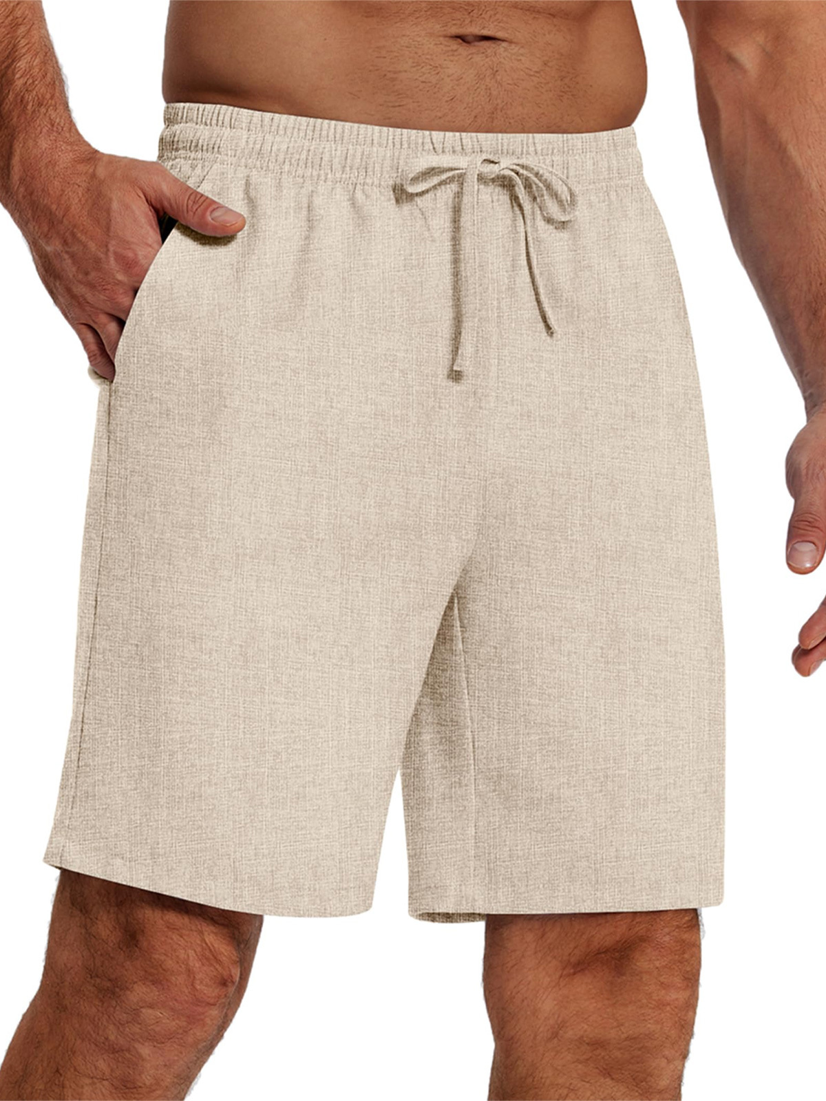 🔥 ABVERKAUF 🔥Lässige Herren-Shorts mit Kordelzug in einfarbiger Optik für jeden Tag