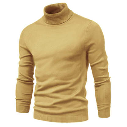 Men's Turtleneck / Mid Collar / Crew Neck Basic Cashmere Base Bottoming Sweater