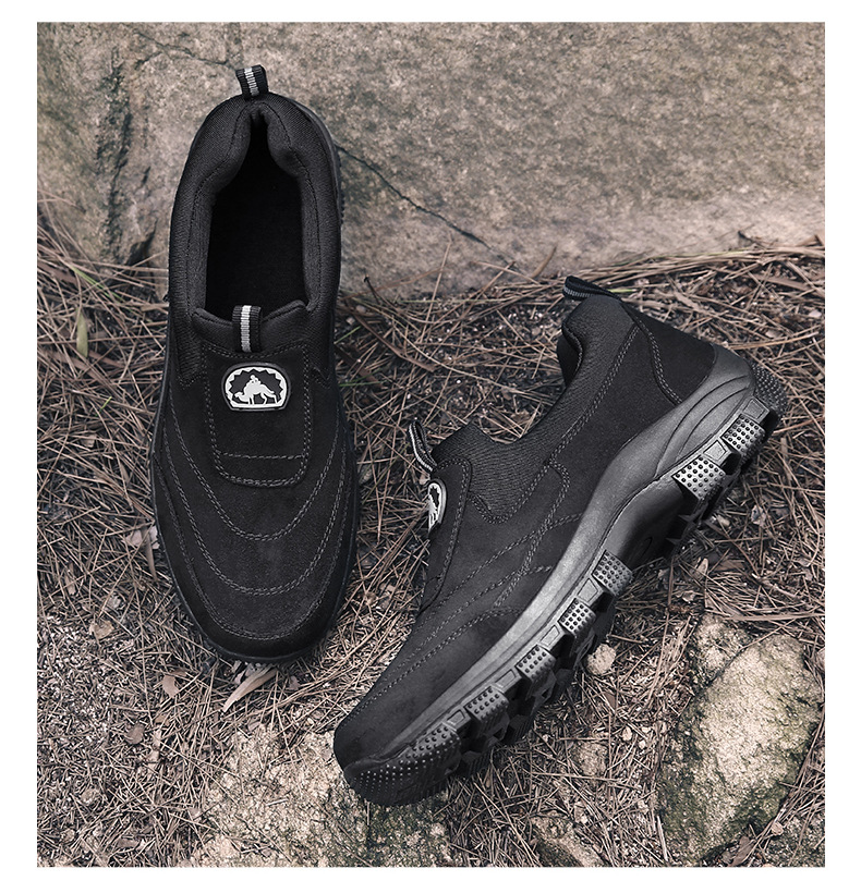 🔥Bestseller – Männer Outdoor wasserdichte Leder Wildleder Schuhe Casual Walking Wanderschuhe