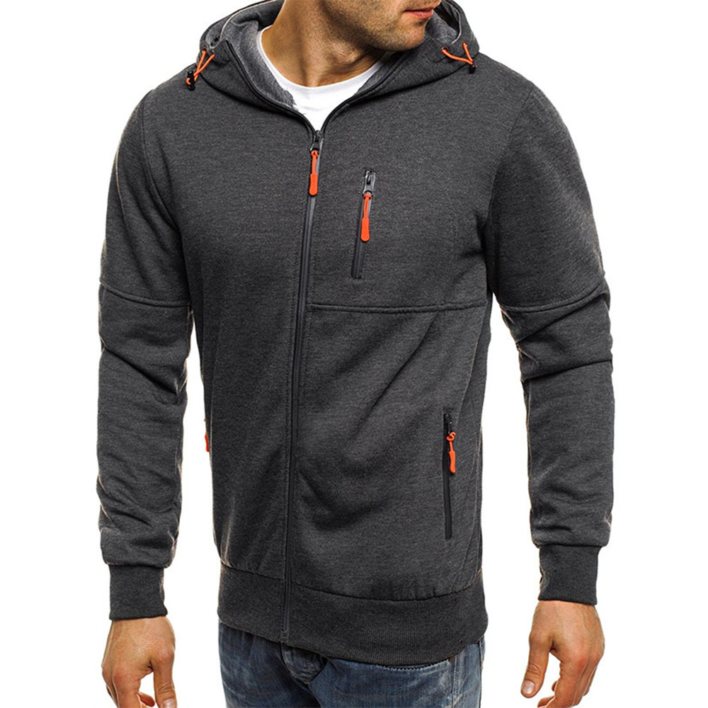 Men's Zip Up Vacation Streetwear Fleece  Hoodie Jacket