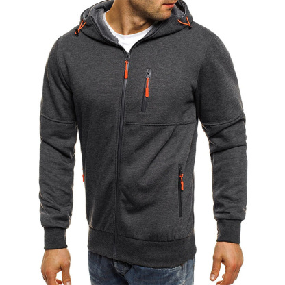 Men's Zip Up Vacation Streetwear Fleece  Hoodie Jacket