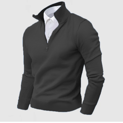 Men's Business Cashmere Outdoor Three-Quarter Zipper Sweater
