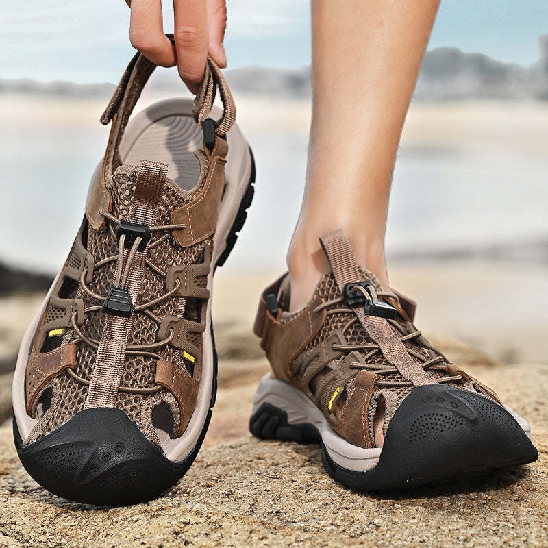 Men's Soft Leather Quick-Dry Breathable Outdoor shoes