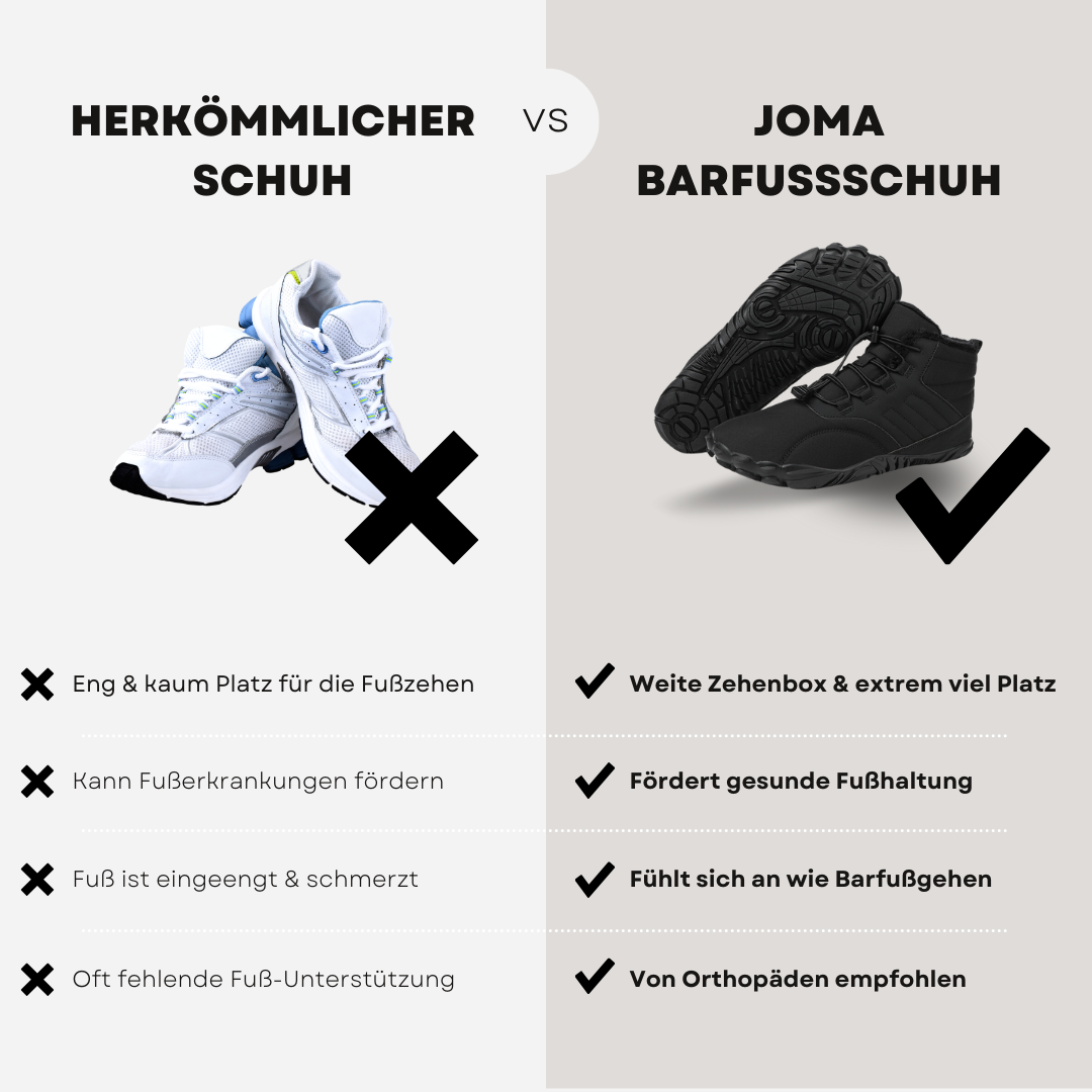 Orthopädische Thermo-Barfußschuhe für Herbst & Winter