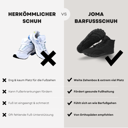 Orthopädische Thermo-Barfußschuhe für Herbst & Winter