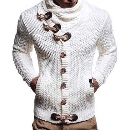 Men's Casual Scarf Jacket Pocket Sweater