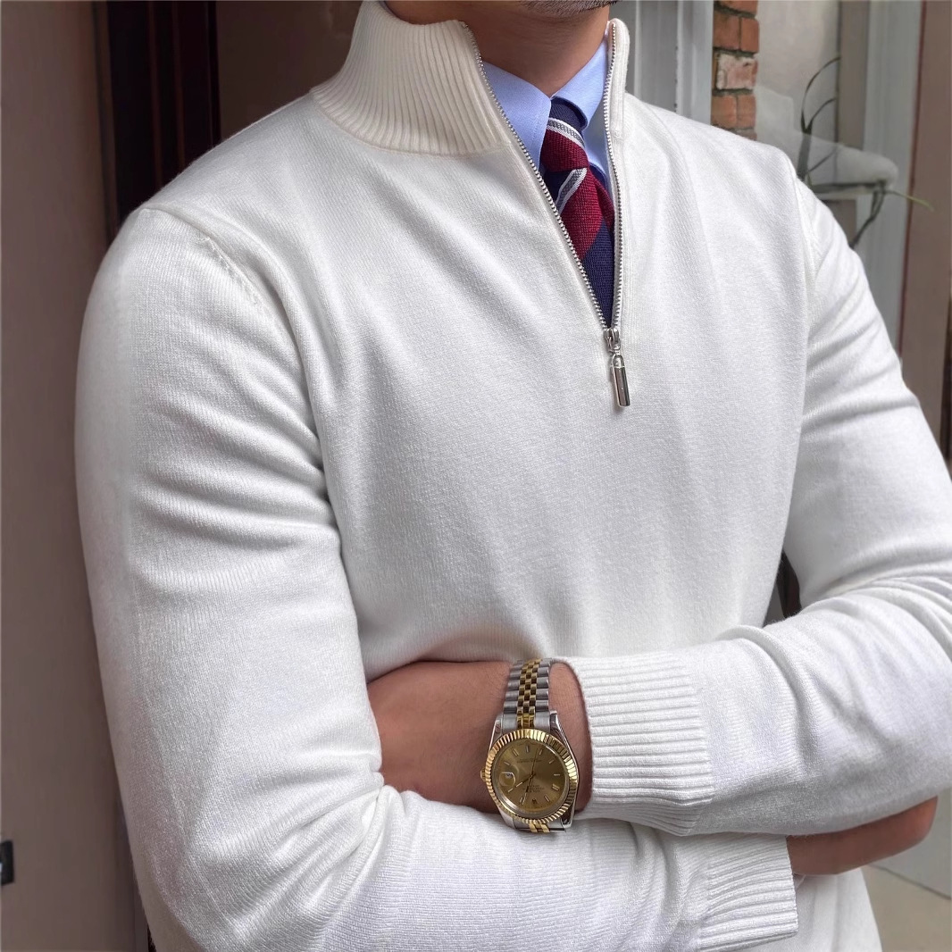 Men's Business Three-Quarter Zip Sweater