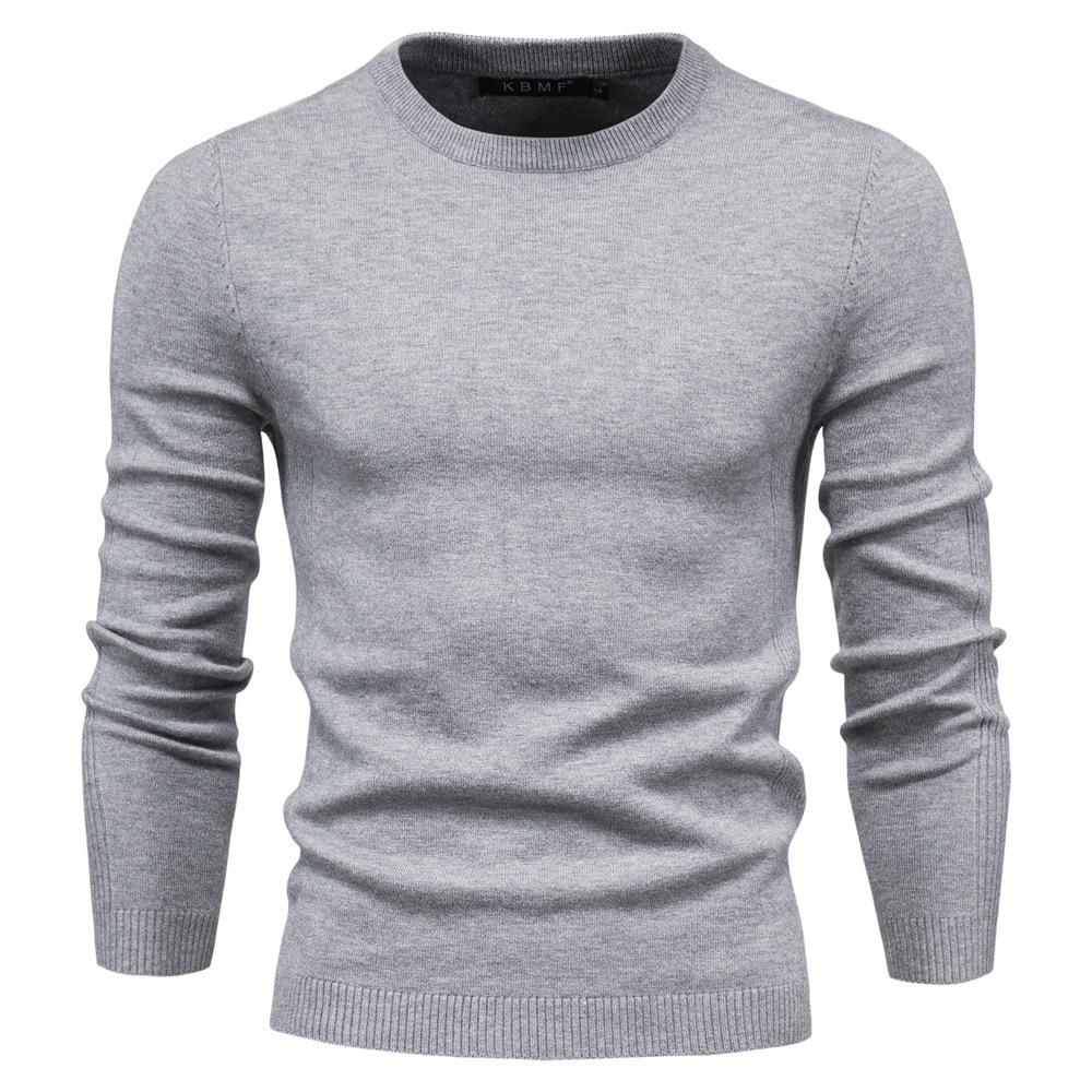 Men's Turtleneck / Mid Collar / Crew Neck Basic Cashmere Base Bottoming Sweater