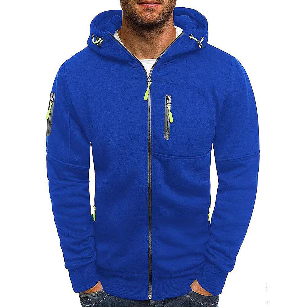 Men's Zip Up Vacation Streetwear Fleece  Hoodie Jacket