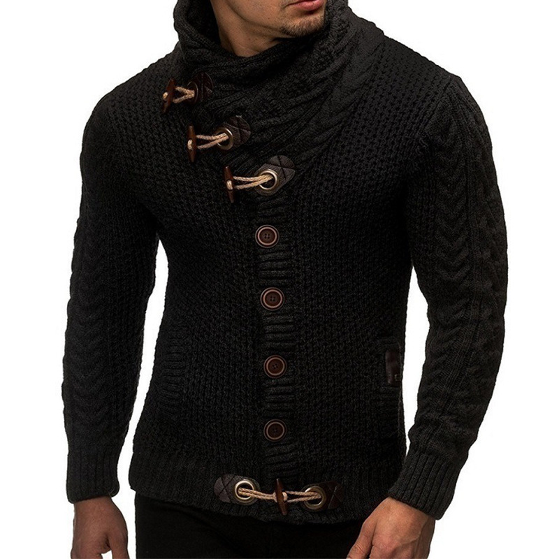 Lässiger Pullover mit Schal und Tasche für Herren
