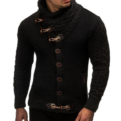 Lässiger Pullover mit Schal und Tasche für Herren