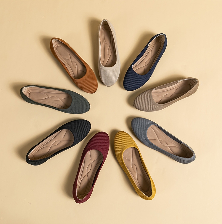 Bequeme Atmungsaktive Rutschfeste Freizeitschuhe zum Hineinschlüpfen mit Fußgewölbeunterstützung für Damen