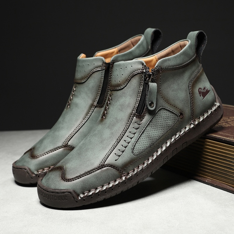 ✅ASTM-Certified Men's Leather Work Boots – Durable,Waterproof & Non-Slip Protection