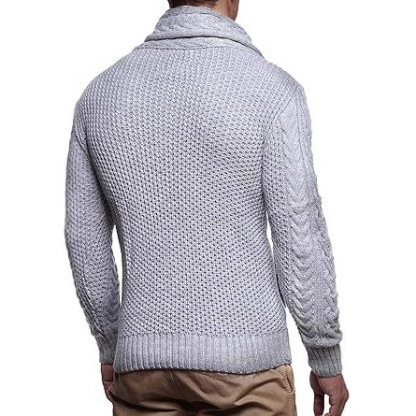 Men's Casual Scarf Jacket Pocket Sweater
